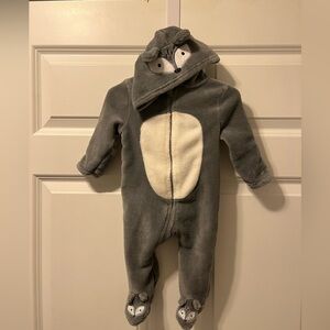 Raccoon fleece bunting